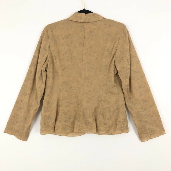J. Jill Tan Floral Embroidered Jacket - Picture 4 of 5